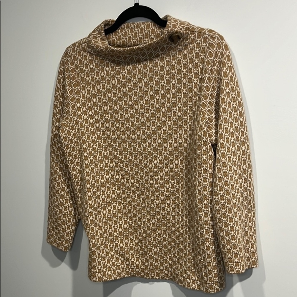 AnnTaylor Cowl Neck Sweater Chain Pattern
